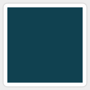 Deep Teal Blue-Green Solid Color Sticker